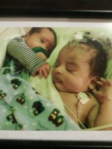 Callia & Matthew, before Callia's discharge at 8 weeks old.